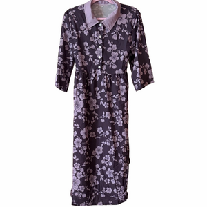 Purple and lavender collared dress size L 3/4 sleeves.